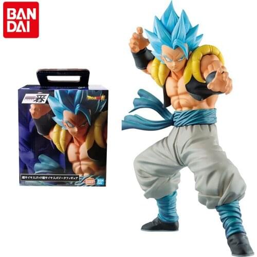 Bandai Dragon Ball Anime Figure 20th Anniversary Limited Super Saiyan God Gogeta Action Figures Genuine Model Children Toy