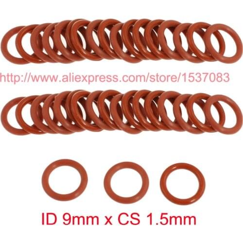 ID 9mm x CS 1.5mm red silicone rubber o ring oring o-ring washer seal to car