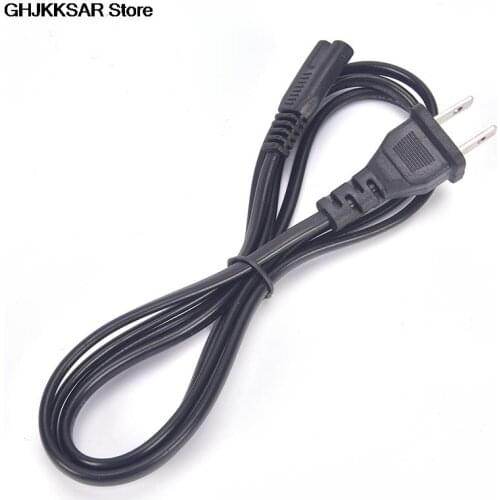 2 Pin AC Plug Power Cable Cord 8 C7 To Euro Eu European For Cameras Printers Notebook EU Power Cable Cord Figure Cables NEW