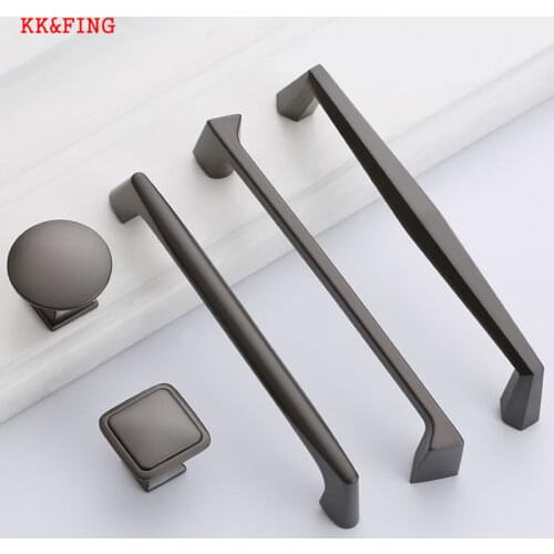 KK&FING Modern Pearl Gray Zinc Alloy Cabinet Handles Drawer Knobs Kitchen Cupboard Door Pulls Fashion Furniture Handle Hardware