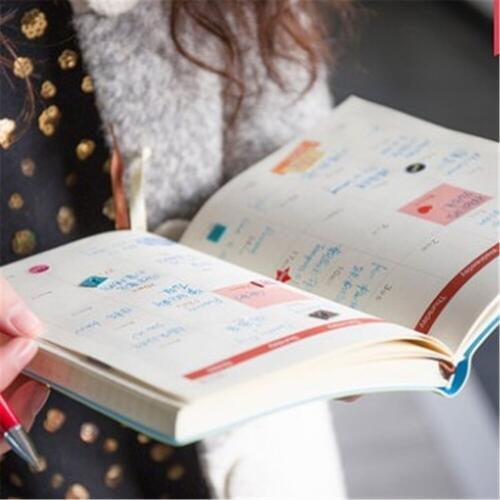 2018-2019 Leather Cover A5 142*208mm Planner Weekly Appointment Book Notebook office supplies