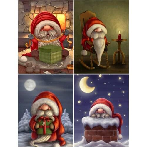 Handicrafts Diamond Embroidery Christma Santa Claus Diamond Painting Cros Stitch Full Drill Square Cartoon Needlework Home Decor