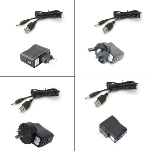 Wall car charger USB 2.0 A Male to 3.5mm Barrel Connector Jack 5V DC Charger Power Cable Cord