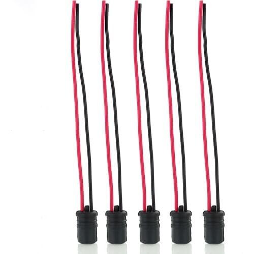 New 5pcs Socket T10 W5W Rubber Light Bulb Socket Lamp Holder Connector Round Sockets For Car Auto Dropshipping