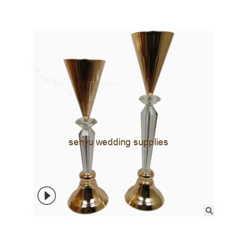 New style Table Flower Rack Tall Acrylic Crystal Wedding Road Lead Wedding Centerpiece Event Party Decoration senyu0368