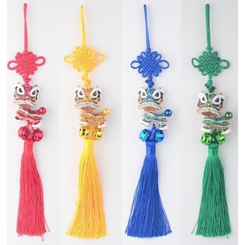 Car pendant wake lion car interior jewelry mascot lion pendant safety character rear-view mirror pendant tethered sushi little