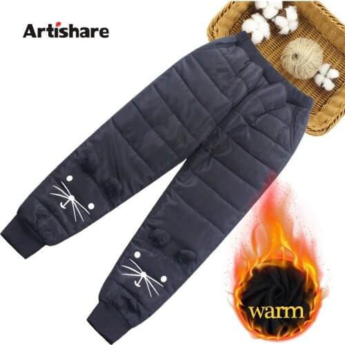 Girl Pants Thick Warm Down Pants For Girl Winter Trousers For Children Casual Style Clothes Girl 6 8 10 12 14