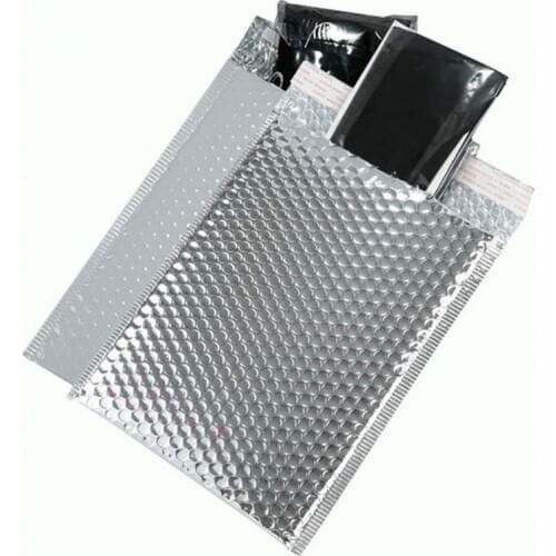 Packaging Shipping Bubble Mailers Sliver Self Seal Padded Envelopes Bag Bubble Mailing Bags Gift Wrapping Storage 50pcs 15*13cm