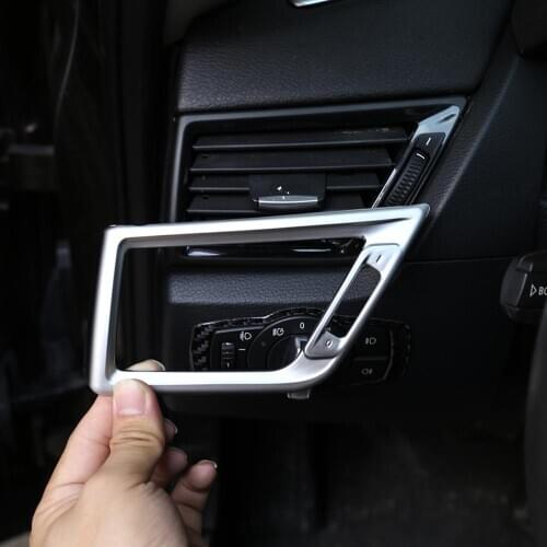 Interior Mouldings ABS Chrome for BMW X1 E84 2011-2015 Year Car Side Air Conditioning Vent Frame Trim Accessories 2pcs