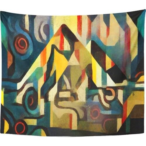 The Pyramid of Cheops and Sphinx in Egypt Bright Tapestry Home Decor Wall Hanging for Living Room Bedroom Dorm 50x60 inches