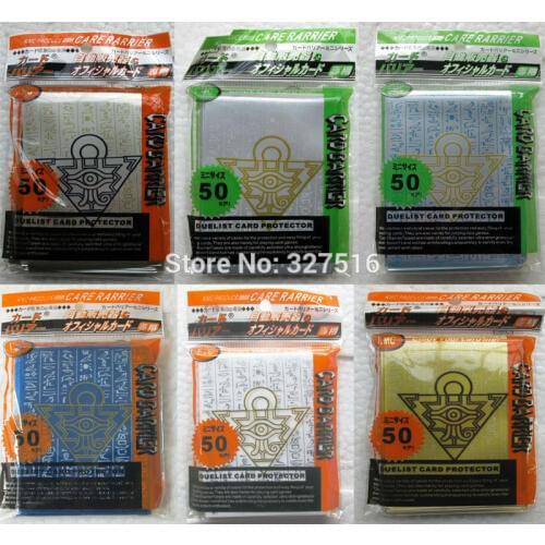 12 packs(600pcs) Yu Gi Oh card protect Anime YuGiOh logo game card protection CARE RERRIER board game duelist card protector toy