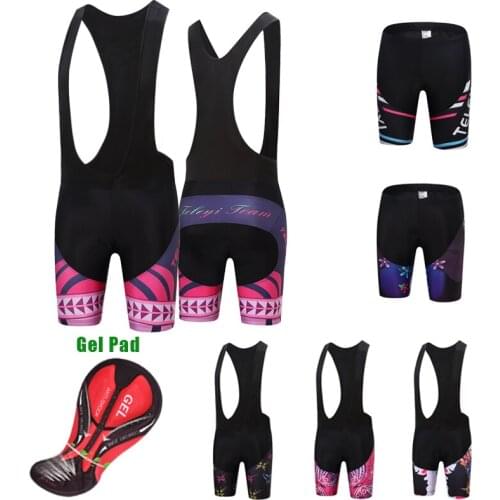 Women Summer Cycling BIB Shorts Gel Pad Lycra Biker Pants Sport Racing Bike Tights Female Cyclist Culottes MTB Bicycle Ciclismo