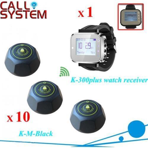 1 watch pager 10 table buzzer bell Digital paging button system