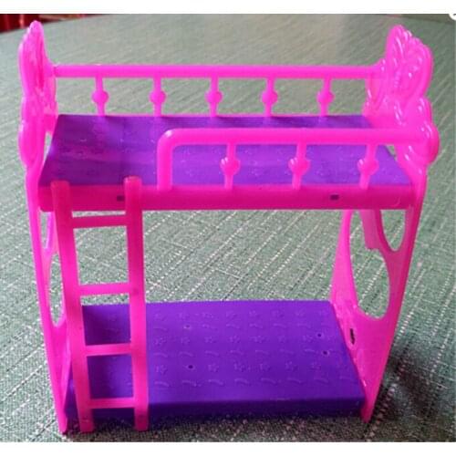 1Set girl birthday gift plastic bed for doll mini kelly doll play house accessories gift toy for girl Dolls Accessories