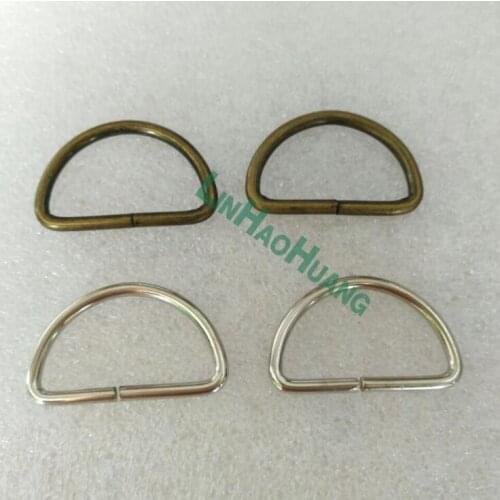 100pcs/lot 1 inch 25mm metal round iron Dee Ring adjustable buckles Nickle/Bronze for bag webbing strap 2016072301