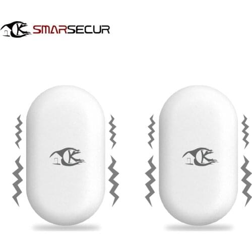 2PCS Smart Home Wireless Door and Window Alarm 433Mhz Vibration Sensor Shock Detector for Alarm Security System