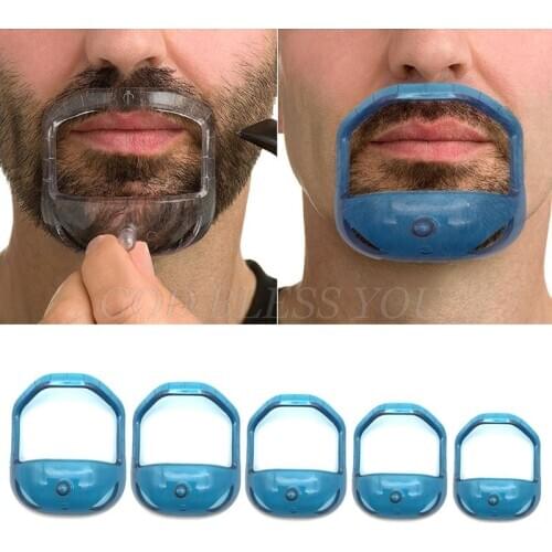 5Pcs/Set Hairbrush Symmetric Cut Salon Mustache Beard Styling Template Shaving Shave Style Care Tool Drop Shipping