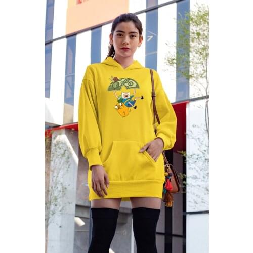 Angemiel Wear Money Sticking Finn And Jack Yellow Dress Sweatshirt Tunik