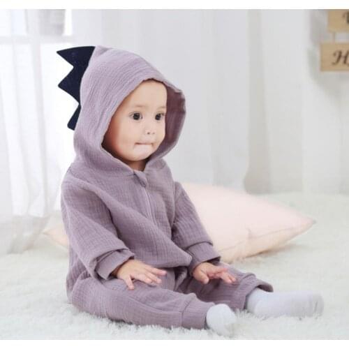 Bobora Baby Bodysuit Infant Pajamas Kids Hooded Romper Outerwear Toddler Jacket