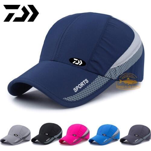 2020 Daiwa Brand New Fishing Breathable Sun Hat Summer Outdoor Embroidery Net Ultra-thin Quick-drying Cap Sports Riding Cap