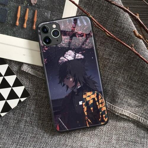Giyu Tomioka Kimetsu No Yaiba Anime Soft Silicone Glass Phone Case for IPhone SE 6s 7 8 Plus X Xr Xs 11 12 Mini Pro Max Samsung