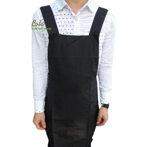 Black Waterproof Salon Hair Apron, Barber Working Cloth In Black Color Anti-Chemical Hairdresser Apron for Hair Shop