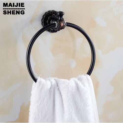 Towel holder bathroom hardware accessories Antique brass wall hand towel shelf wall towel holder antique brass towel rack wall