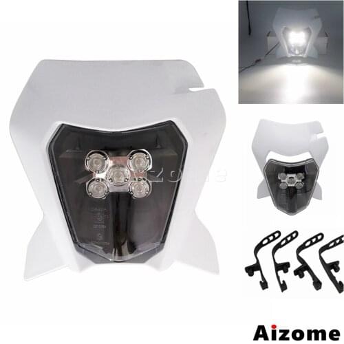 Dual Sport Motorcycle Headlight LED Enduro Headlight For EXC XC-WSix Days EXC-F 690 SMCR Dirt Bike Supermoto Head Light Lamp