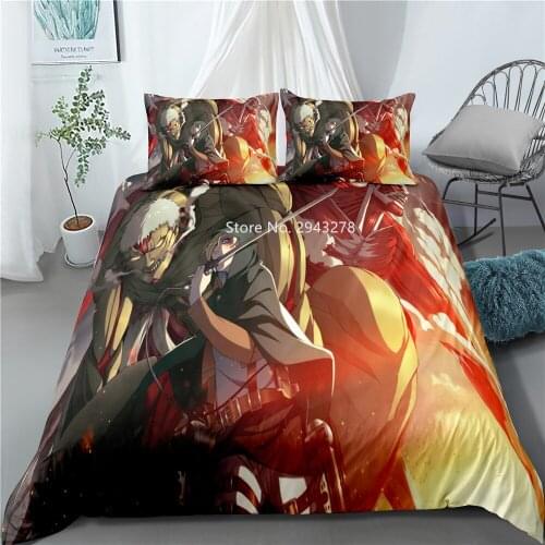 Movie Strike Giant Print Bedding Set Cartoon Comfortable Duvet Cover and Pillowcase Teenage Bedroom Decorative Home Textile
