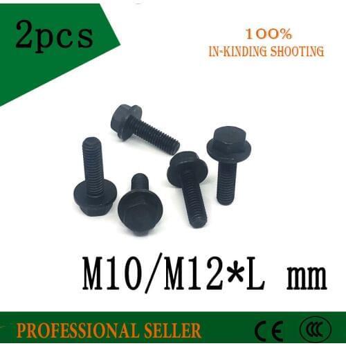 M10 M12 *20/25/30/35/50/60 MM flange bolt Black Metal Hex Head Flange screw Metric flat head hex flange bolt