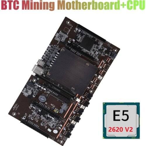 X79 BTC Mining Motherboard H61 with E5-2620 V2 CPU 5X PCI-E 8X LGA 2011 DDR3 Support 3060 3080 GPU for BTC Miner Mining