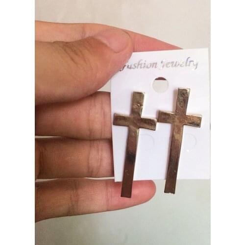 Cute Small Cross Stud Earrings For Women Girls Metal Earring 2018 Trendy Jewelry Brincos