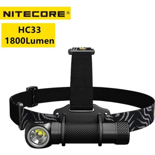 Original NITECORE HC33 Headlight 1800Lumens Magnetic High Performance L-shaped Headlamp 8 Working Modes For Outdoor Lighting