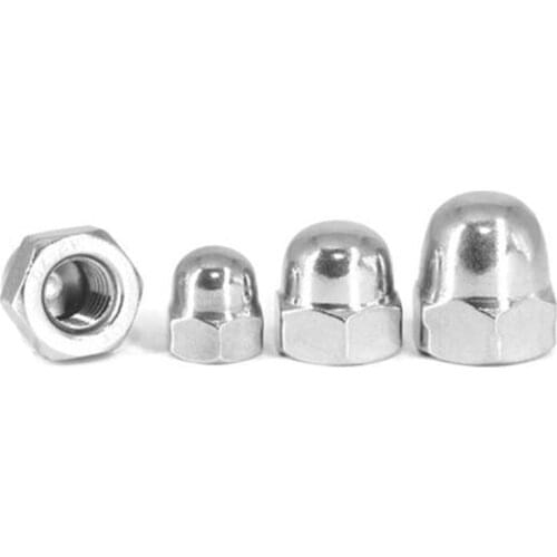 NINDEJIN 5/50pcs Acorn Cap Nut M3 M4 M5 M6 M8 M10 M12 M14 M16 M18 Stainless Steel Decorative Cap Nuts Caps Covers