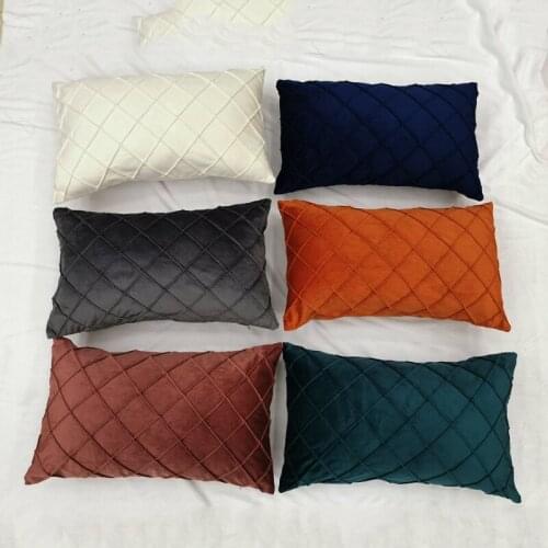 30x50CM Solid Color Velvet Pillow Case Ins Style Home Decor Cushion Cover Suede Pillow Case Customizable Decorative Pillowcases