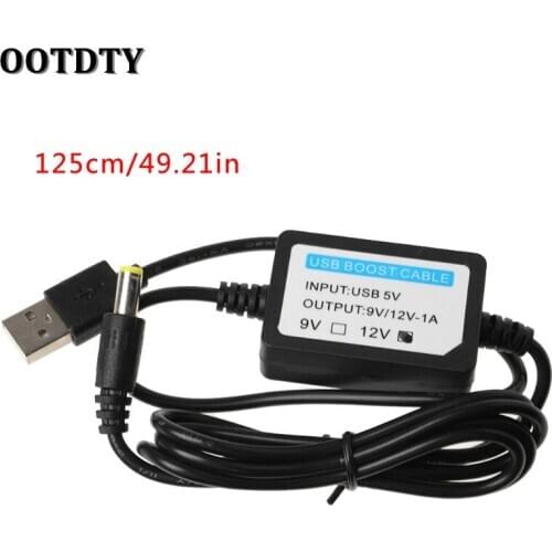 OOTDTY USB 5V To 12V 5.5x2.1mm Step up Adapter Cable For WiFi Router LED Strip Light