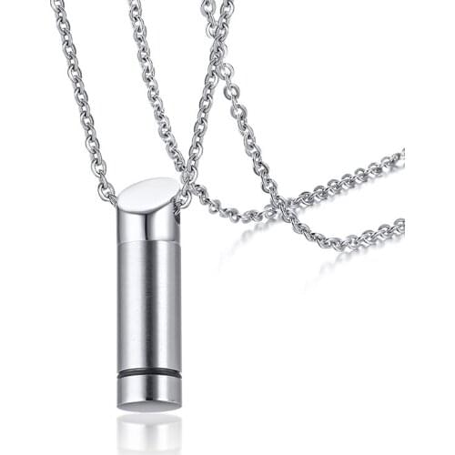 Stainless steel openable pet urn pendant N00756