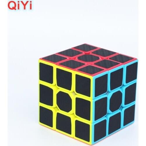 QiYi Magic cube 3X3X3 Qiyi cube Carbon fiber sticker cube Profissional 3x3x3 Speed cube 3*3*3 Puzzle cobo magico Fun Game cubes