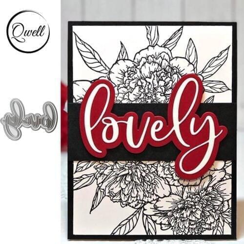 QWELL Word Lovely Metal Cutting Dies for Scrapbooking and Card Making Paper Craft 2019 New die cuts