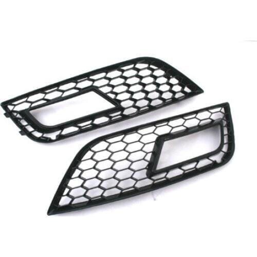 RS Style Honeycomb Vented Black Fog Light Grille for audi A4 B8