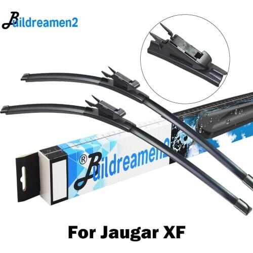 Buildreamen2 Car Frameless Wiper Blade Auto Rubber Windshield Wiper For Jaugar XF Saloon Sportsbrake Estate 2005-2018