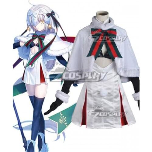 Fate Grand Order Fate Apocrypha Joan of Jeanne d'Arc Alter Santa Lily Dress Girls Christmas Day Party Skirt Cosplay Costume E001