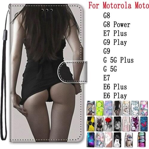 Sunjolly for Motorola Moto G9 G9 Play G 5G Plus E6 Plus Play E7 Plus G8 Power Flip Wallet PU Phone Leather Case Cover coque capa