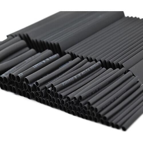 New Hot Sale 127 PCS 7.28m Black 2:1 Assortment Heat Shrink Tubing Tube Car Cable Sleeving Wrap Wire Kit Useful Electric Tubings