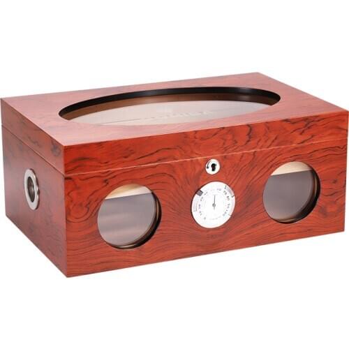 COHIBA Cigar Cedar Wood Moisturizing Box Humidor Cabinet Large Capacity Fit 100 Double Layer Cigar Humidor Wood Box CE-009