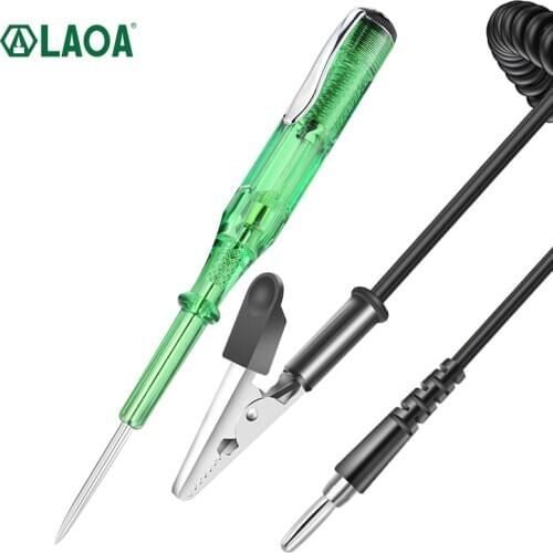 LAOA 12V 24V Voltmeter Voltage Probe Test Pencil Volt Meter Electric Indicator Power Detector Tester Socket Car Repair