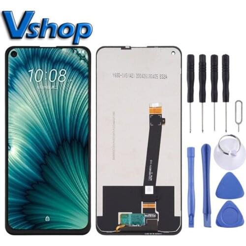 LCD Touch Screen Digitizer Full Assembly With Frame for HTC U20 5G Mobile Phone LCD Display Replacement Parts