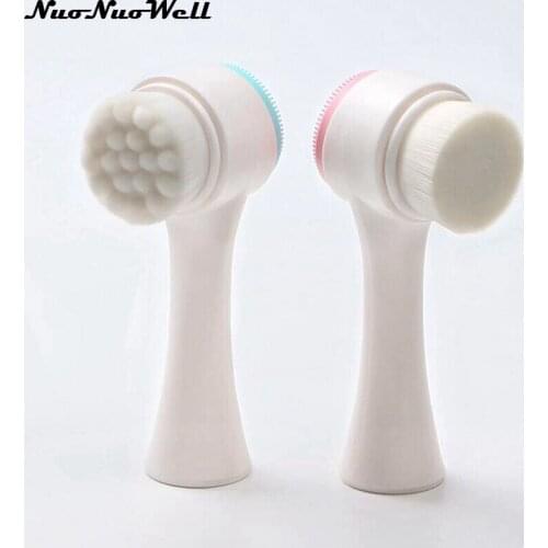 5pcs/set Women Deep Cleansing Double-side Silicone Facial Cleanser Brush Cleaning Massage Face Washing Product Skin Care Tool