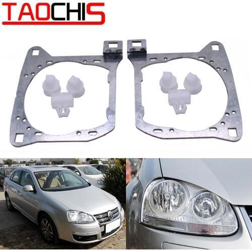 TAOCHIS Car-Styling Retrofit adapter frame Headlight Bracket for VW VOLKSWAGEN SAGITAR Hella 3R G5 5 Projector lens