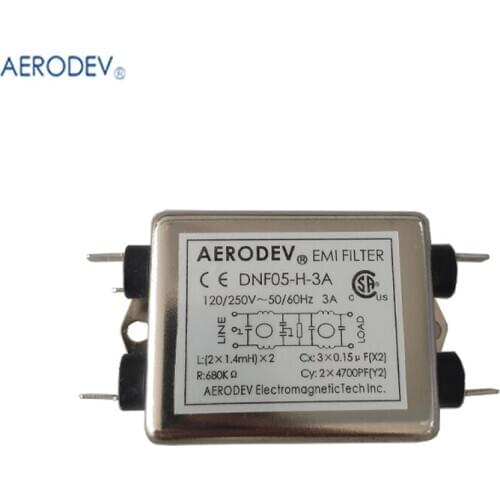 Aerodev Power Supply filter DNF05-H-3A Single Phase EMI Filter Rated Current 3A Voltage 250V 50-60Hz CE approved